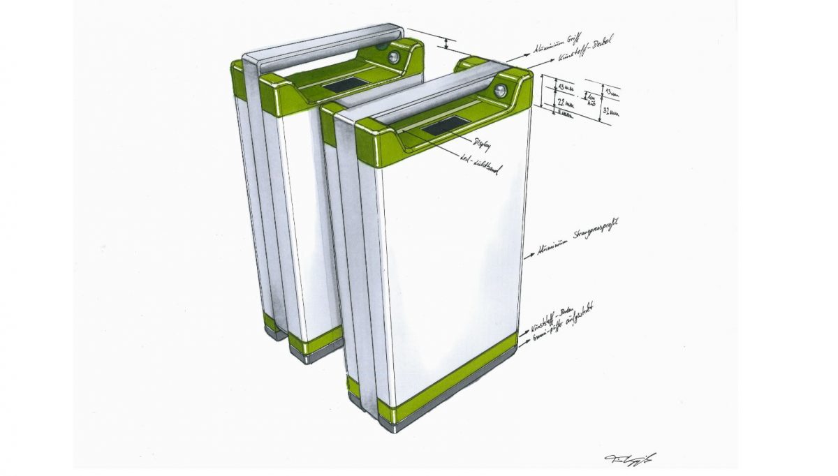 Skizzenzeichnung Akkus 